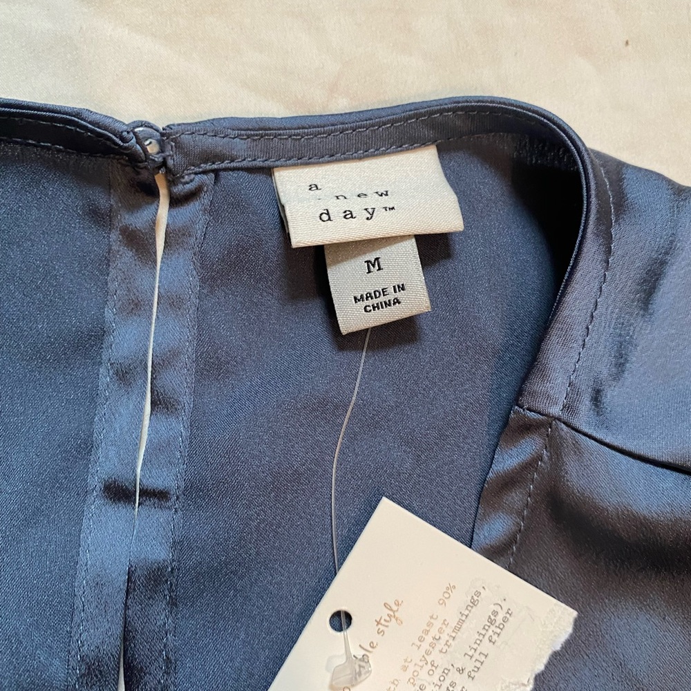 a new day Blue Satin Midi Dress - Picture 7 of 9